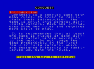Conquest (1984)(Cheetahsoft)(Side A) ROM