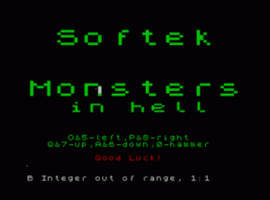 Monsters In Hell (1983)(Softek Software International)[a][16K] ROM