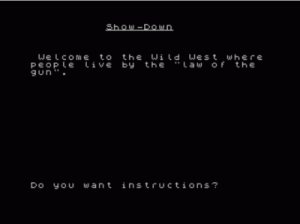 Showdown (1983)(Artic Computing)[16K] ROM