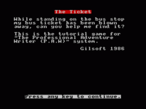 Ticket, The (1986)(Gilsoft International) ROM